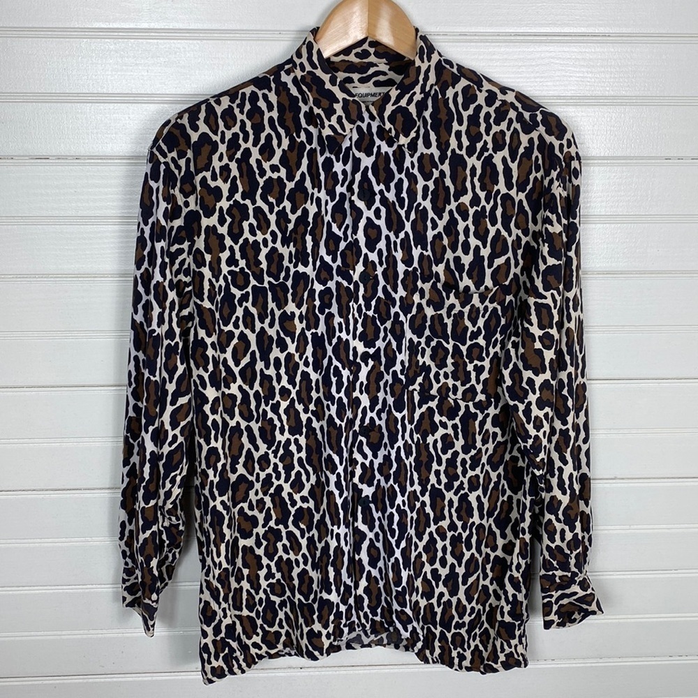 Equipment Animal Print Blouse Size Small